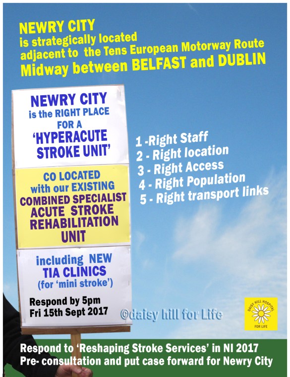 Newry city is the right place for a hyperacute stroke unit - make the case Reshaping stroke services NI 2017