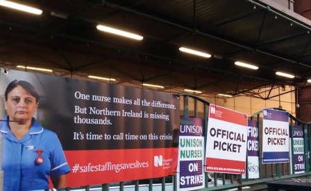 Nurses and Health Workers in N. Ireland strike for pay parity, safe staffing levels Dec2019