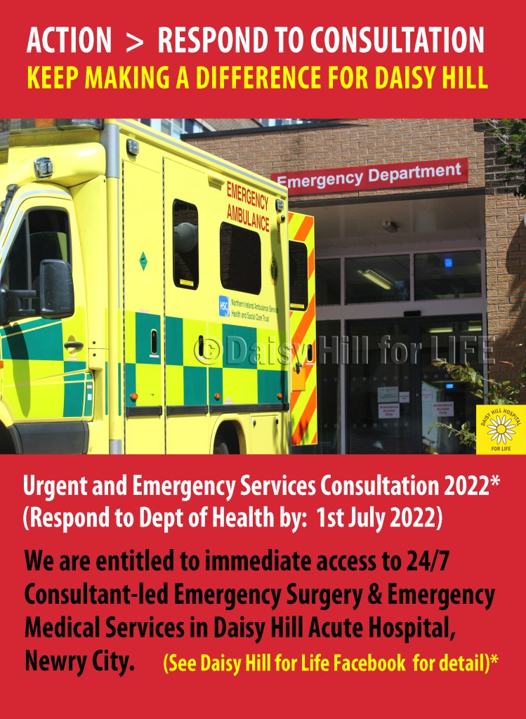 Department of Health NI Urgent and Emergency Care Services Review Consultation 2022