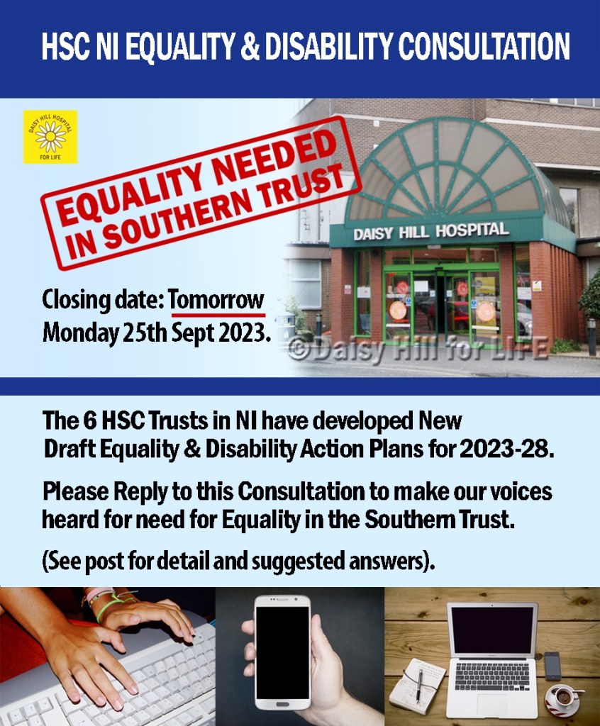 HSC NI Equality Disability Action Plans 2023 Equality Needed in Southern Trust