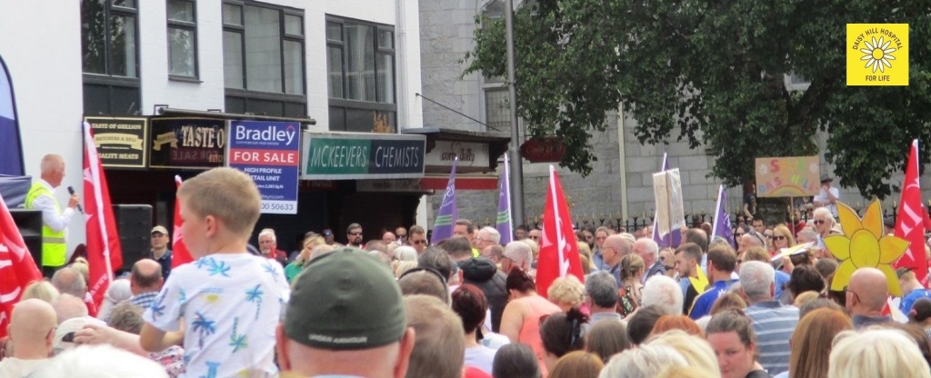 SOS Daisy Hill Hospital Committee Public Rally in Newry on 25 June 2023