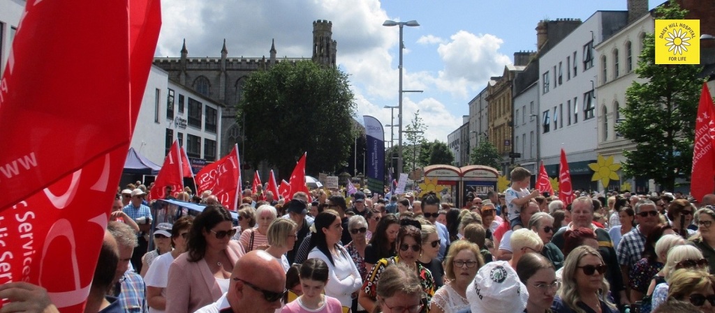 SOS Daisy Hill Hospital Committee Public Rally in Newry on 25 June 2023